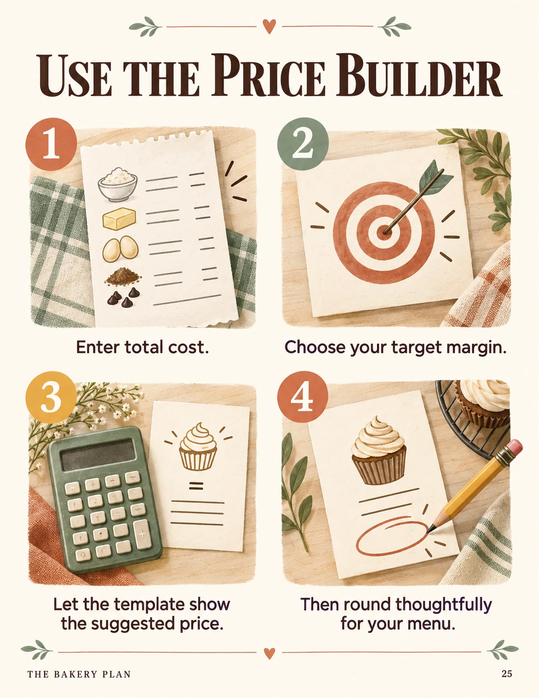The four practical steps for building a price from your own costs